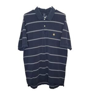 Brooks Brothers Polo Shirt 346 Mens XL Striped Multicolor Blue Henry Logo